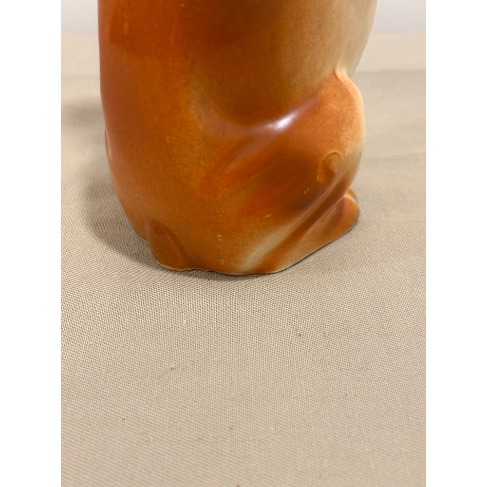 Vintage Ceramic Boxer Dog Decanter Seated Figurine with Cork Stopper Stopper - Picture 4 of 9